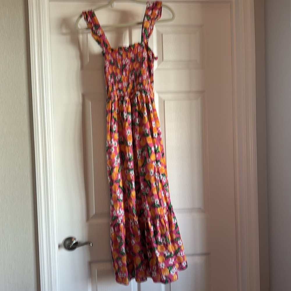 Draper James Taylor Smocked Dress In Orange Blossom - Picture 3 of 5